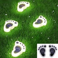 Solar-Fußlampe, weißes Licht, Länge 11 cm, 4er-Set LEDs, für den Außenbereich, ideal für einen Gartenweg Solar-Fußlampe, weißes Licht, Länge 11 cm, 4er-Set LEDs, für den Außenbereich, ideal für einen Gartenweg von SERBIA