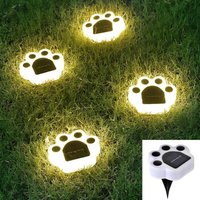 Solar-Licht „Bärentatze“, warmweißes Licht, Länge 12,3 cm, 4er-Set Outdoor-LEDs, ideal für Gartenwege Solar-Licht „Bärentatze“, warmweißes Licht, Länge 12,3 cm, 4er-Set Outdoor-LEDs, ideal für Gartenwege von SERBIA