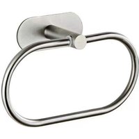 Stanzfreier Handtuchring (Silber), runder Handtuchhalter, Handtuchhalter aus Chrom-Edelstahl 304 im modernen Stil für Badezimmer, Küche, Terrasse von SERBIA
