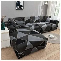 Stretch-Ecksofabezug, L-förmiger Sofabezug für 1/2/3/4-Sitzer-Sofa (L-förmiger Ecksofabezug muss zwei gekauft werden) (Farbe: D, Größe: 1 Sitzer von SERBIA