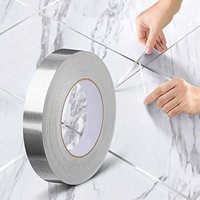 Stück (2 cm x 50 m, Silber) Selbstklebendes dekoratives Fliesenklebeband, wasserdichter Fugenstreifen, für Böden, Wände, Decken, Türen und Fenster, von SERBIA