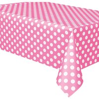 Stück (Rosa) rechteckige Tischdecke mit Punkten, 137 x 183 cm von SERBIA