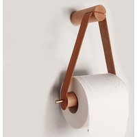 Stück Kreativer Rollenhalter aus Holz für Badezimmer, Aufbewahrung, Papierhandtuchspender, Toilettenpapierhalter, Box, Badezimmerzubehör (braun) von SERBIA