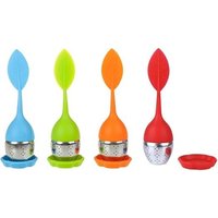 Stück Tee-Ei, Teeblatt-Ei, Filter-Diffusor, Teeblatt-förmiges Teesieb, Silikon-Tee-Ei, Tee-Ei mit Tablett, Tee-Ei, Tee-Ei aus Silikon von SERBIA