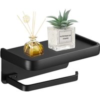 Toilettenpapierhalter, Klebe-Toilettenpapierhalter mit Ablage, Montagemethode (selbstklebend), Wandmontierter Toilettenpapierhalter für Bad und Küche von SERBIA