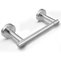 Toilettenpapierhalter aus gebürstetem Silber, 21 x 9 x 5 cm, 1 Doppelsäule, drehbarer Toilettenpapierhalter, bewegliche Wandhalterung aus Edelstahl von SERBIA
