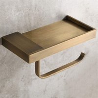 Portarrollos de papel higiénico estilo antiguo con espacio de almacenamiento fabricado en latón de calidad, ideal para teléfono inteligente. Portarrollos de papel higiénico estilo antiguo con espacio de almacenamiento fabricado en latón de calidad, ideal para teléfono inteligente. von SERBIA