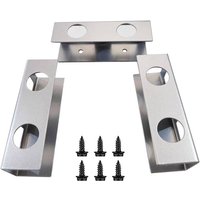 Tragbarer Laptopständer aus silberfarbenem Metall, 3er-Set, 10 x 3 x 3 cm, zur Verwendung unter dem Schreibtisch Tragbarer Laptopständer aus silberfarbenem Metall, 3er-Set, 10 x 3 x 3 cm, zur Verwendung unter dem Schreibtisch von SERBIA