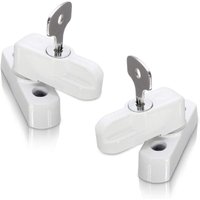 Tür- und Fensterschlösser für PVC-Türen, Fenster und Fenstertüren, Rahmenschlösser für doppelt verglaste Türen und Fenster (2er-Pack, weiß) von SERBIA