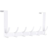 Türgarderobe mit 12 Haken, Türgarderobe, Türhaken für Bad und Küche (Weiß) von SERBIA