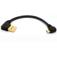USB 2.0 Stecker auf Micro USB B 90 Grad Kabel Links abgewinkelt Ladeverlängerungskabel 15cm USB 2.0 Stecker auf Micro USB B 90 Grad Kabel Links abgewinkelt Ladeverlängerungskabel 15cm von SERBIA