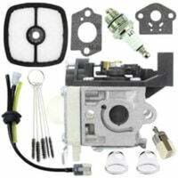 Vergaser, Kraftstoffleitungen und Primerbirnen für Zama RB-K94-Vergaser-Kit, Echo SRM-265 SRM-265ES Rasenmäher (Farbe: Silber, 1 Vergasersatz) von SERBIA