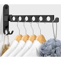 Wäscheständer zur Wandmontage, wandmontierter faltbarer Kleiderbügel, um 90 ° drehbarer faltbarer Wäscheständer für Balkon, Badezimmer, Waschküche, von SERBIA