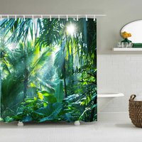 Waldgrüner Duschvorhang 180 200 cm Bananenblatt Duschvorhang Tropischer Dschungel Palmblatt mit 12 Haken Wasserdicht und Schimmelresistent Polyester Waldgrüner Duschvorhang 180 200 cm Bananenblatt Duschvorhang Tropischer Dschungel Palmblatt mit 12 Haken Wasserdicht und Schimmelresistent Polyester von SERBIA