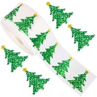 Weihnachtsbaum-Aufkleber, 3 cm, 500 Stück, Glitzer für Briefumschläge, Weihnachtsmützen, Einladungen, Grußkarten von SERBIA