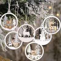 Weihnachtsbaumschmuck „Winter Wonderland“ – 6er-Pack Weihnachtsschmuck aus Holz für den Winter-Christbaumschmuck, zufällige Muster Weihnachtsbaumschmuck „Winter Wonderland“ – 6er-Pack Weihnachtsschmuck aus Holz für den Winter-Christbaumschmuck, zufällige Muster von SERBIA