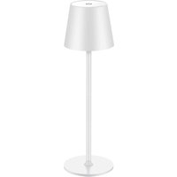 Weiße kabellose Schreibtischlampe 10 x 10 x 38 cm, 1 LED, wiederaufladbar, Touch, ideal für Restaurants, Schlafzimmer und Bars, 5200 mAh Weiße kabellose Schreibtischlampe 10 x 10 x 38 cm, 1 LED, wiederaufladbar, Touch, ideal für Restaurants, Schlafzimmer und Bars, 5200 mAh von SERBIA