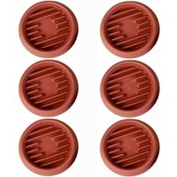 Ziegelroter Blumenkasten Innendurchmesser 12 cm 6 Kunststoffrunden geeignet für Pflanzen dicke Drainageschale von SERBIA