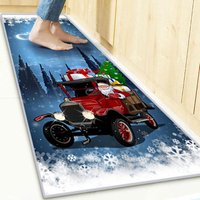 blaue Bodenmatte (40 x 60 cm) Weihnachtsmann, dekorative Fußmatte für Heiligabend, geeignet für Schlafzimmer, Tür, Küche, Balkon (Stil 2) von SERBIA