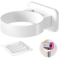 x Haartrockner-Wandhalterung (9 x 10,5 x 5 cm) weiß – kein Bohren erforderlich, einfache Installation – praktische Aufbewahrung, platzsparend von SERBIA