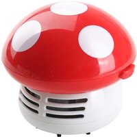 x roter, süßer Mini-Pilz-Schreibtisch-Tischstaubsauger mit Handfeger – Super Mario Pilz von SERBIA