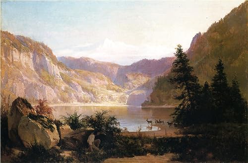 SERENDIPITP Bekannt Leinwand Malerei Poster Bilder Druck Wandgemälde Bergsee Von Thomas Hill Wandkunst Poster für Wohnzimmer-Dekor 60x90cm SERENDIPITP Bekannt Leinwand Malerei Poster Bilder Druck Wandgemälde Bergsee Von Thomas Hill Wandkunst Poster für Wohnzimmer-Dekor 60x90cm von SERENDIPITP