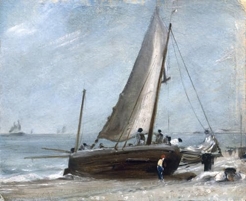 SERENDIPITP Bekannt Leinwand Malerei Poster Bilder Druck Wandgemälde Brighton beach mit fischerbooten und crew von john constable Wandkunst Poster für Wohnzimmer-Dekor 60x90cm von SERENDIPITP