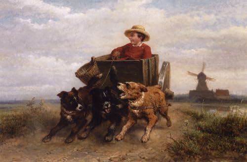 SERENDIPITP Bekannt Leinwand Malerei Poster Bilder Druck Wandgemälde Die Nachmittagsfahrt Von Henriette Ronner-knip Wandkunst Poster für Wohnzimmer-Dekor 60x90cm SERENDIPITP Bekannt Leinwand Malerei Poster Bilder Druck Wandgemälde Die Nachmittagsfahrt Von Henriette Ronner-knip Wandkunst Poster für Wohnzimmer-Dekor 60x90cm von SERENDIPITP