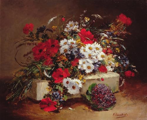 SERENDIPITP Bekannt Leinwand Malerei Poster Bilder Druck Wandgemälde Gänseblümchen von Eugene Henri Cauchois Wandkunst Poster für Wohnzimmer-Dekor 60x90cm SERENDIPITP Bekannt Leinwand Malerei Poster Bilder Druck Wandgemälde Gänseblümchen von Eugene Henri Cauchois Wandkunst Poster für Wohnzimmer-Dekor 60x90cm von SERENDIPITP