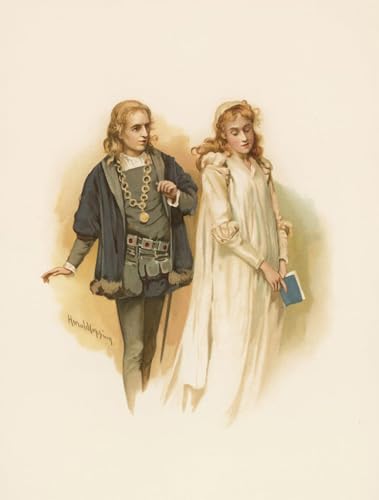 SERENDIPITP Bekannt Leinwand Malerei Poster Bilder Druck Wandgemälde Hamlet und Ophelia von Harold Copping Wandkunst Poster für Wohnzimmer-Dekor 60x90cm SERENDIPITP Bekannt Leinwand Malerei Poster Bilder Druck Wandgemälde Hamlet und Ophelia von Harold Copping Wandkunst Poster für Wohnzimmer-Dekor 60x90cm von SERENDIPITP