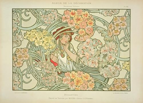 SERENDIPITP Bekannt Leinwand Malerei Poster Bilder Druck Wandgemälde Lilie von Alphonse Mucha Wandkunst Poster für Wohnzimmer-Dekor 60x90cm SERENDIPITP Bekannt Leinwand Malerei Poster Bilder Druck Wandgemälde Lilie von Alphonse Mucha Wandkunst Poster für Wohnzimmer-Dekor 60x90cm von SERENDIPITP