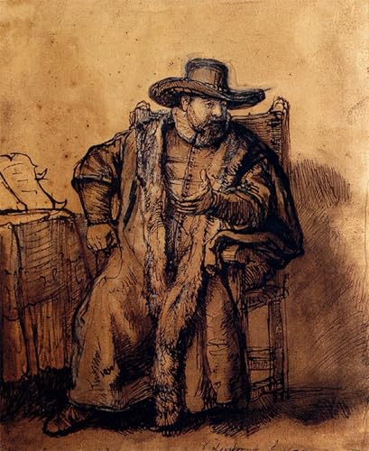 SERENDIPITP Bekannt Leinwand Malerei Poster Bilder Druck Wandgemälde Porträt von Cornelis Claesz Rembrandt Wandkunst Poster für Wohnzimmer-Dekor 60x90cm von SERENDIPITP