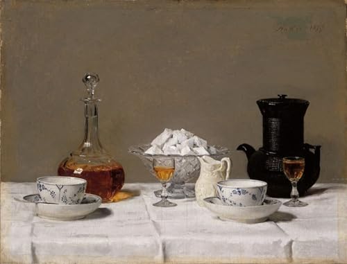 SERENDIPITP Bekannt Leinwand Malerei Poster Bilder Druck Wandgemälde Stillleben: Kaffee Albert Wandkunst Poster für Wohnzimmer-Dekor 60x90cm von SERENDIPITP
