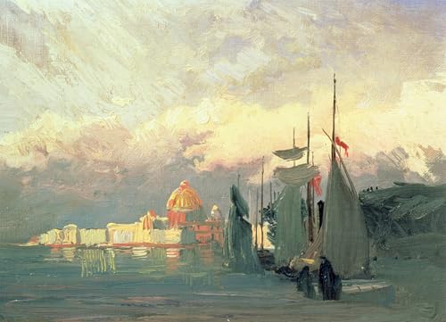 SERENDIPITP Bekannt Leinwand Malerei Poster Bilder Druck Wandgemälde an der Newa von Fedor Aleksandrovich Vasiliev Wandkunst Poster für Wohnzimmer-Dekor 60x90cm SERENDIPITP Bekannt Leinwand Malerei Poster Bilder Druck Wandgemälde an der Newa von Fedor Aleksandrovich Vasiliev Wandkunst Poster für Wohnzimmer-Dekor 60x90cm von SERENDIPITP