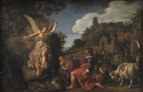 SERENDIPITP Kunstdruck Leinwand Bilder Druck Wandgemälde Kunst Gemälde Der Engel Raphael verabschiedet sich vom alten Tobit und seinem Sohn Tobias von Pieter Lastman für Wanddekoration 60x90cm SERENDIPITP Kunstdruck Leinwand Bilder Druck Wandgemälde Kunst Gemälde Der Engel Raphael verabschiedet sich vom alten Tobit und seinem Sohn Tobias von Pieter Lastman für Wanddekoration 60x90cm von SERENDIPITP