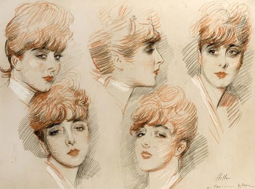 SERENDIPITP Kunstdruck Leinwand Bilder Druck Wandgemälde Kunst Gemälde Fünf studien von suzanne von paul helleu Leinwand Wandkunst Poster für Wanddekoration 60x90cm SERENDIPITP Kunstdruck Leinwand Bilder Druck Wandgemälde Kunst Gemälde Fünf studien von suzanne von paul helleu Leinwand Wandkunst Poster für Wanddekoration 60x90cm von SERENDIPITP