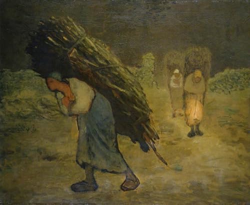 SERENDIPITP Kunstdruck Leinwand Bilder Druck Wandgemälde Kunst Gemälde Winter die Schwuchtelsammler Jean-Francois Leinwand Wandkunst Poster für Wanddekoration 60x90cm von SERENDIPITP