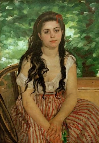 SERENDIPITP Kunstdruck Leinwand Bilder Druck Wandgemälde Kunst Gemälde in Summer Study Von Pierre Auguste Renoir Leinwand Wandkunst Poster für Wanddekoration 60x90cm von SERENDIPITP
