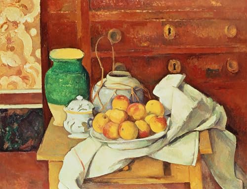 SERENDIPITP Vintage Leinwand Wandkunst Dekorative Leinwand Malerei Dekoratives WandgemäLde Stillleben Mit Einer Kommode Von Paul Cézanne Ölgemälde Kunstdrucke für Heimdekoration 60x90cm von SERENDIPITP