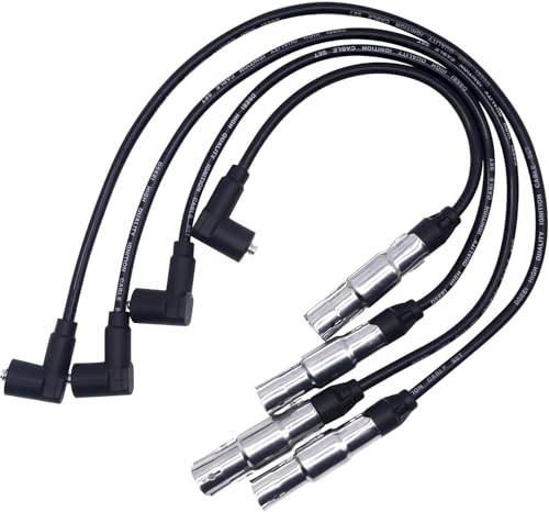 ŞERİF OTO 4x Zündleitungssatz Zündkabel Kompatibel mit A3 8L1 1.6L 2000-2003 A4 8EC B7 1.6L 2004-2008 B.o.r.a 1J2 1.6L 2.0L 1998-2005 Golf IV 1J1 1.6L 2.0L 1997-2005 von ŞERİF OTOMOTIVE