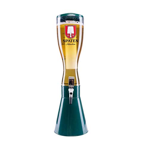 SERUMY Biertower/Bierspender Bier Tower Bier Maschine Bier Dispenser Kühler Getränkespender (Hochtemperaturbeständigkeit) Bier Kanonenfass 3 Liter Bar Restaurant Bierturm von SERUMY