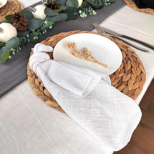 SERVEL 20 Stück Servietten Baumwollgaze 41 cm Serviette Musselin Geschirrtücher Abendessen Retro Seihtuch Hochzeit Rustikale Tischdekoration 16 Zoll von SERVEL