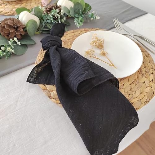 SERVEL 20 Stück Servietten Baumwollgaze 41 cm Serviette Musselin Geschirrtücher Abendessen Retro Seihtuch Hochzeit Rustikale Tischdekoration 16 Zoll von SERVEL