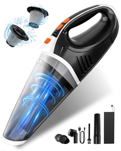 SERVOMASTER 15000Pa Handstaubsauger, Staubsauger mit waschbarem HEPA-Filter, Kabelloser Handstaubsauger mit 2 Geschwindigkeitsstufen und LED-Licht von SERVOMASTER