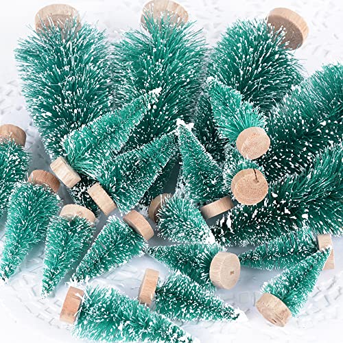 (H: 4.5cm+6.5cm+8.5cm+12.5cm) 30 Stück Mini Weihnachtsbaum Künstlich Klein Mini Tannenbaum Christbaum mit Ständer Weihnachtsdeko Weihnachten Tischdeko Winterdeko Geschenk Decoration oder Modellbau von SERWOO