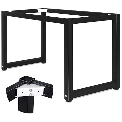 SERdeerCH Robuste Tischbeine in Schwarz – ideal für Esstische oder DIY-Werkbänke (70 x 150 cm). Höhenverstellbar, robuste Konstruktion mit Bremse. Einfach zu montieren von SERdeerCH