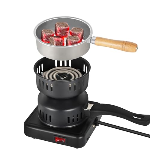 SERdeerCH Shisha Kohleanzünder Elektrischer für Shisha Kohle 500W kohlenanzünder Elektrischer Kohlegrill kohle anzünder Charcoal Burner (schwarz) von SERdeerCH