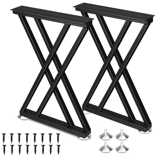 SERdeerCH Stabile Metall-Tischbeine (70 cm, rund, schwarz) – ideal für Couchtisch, Esstisch oder Werkbank. 2 Stück im Set. Einfacher DIY-Aufbau. Robust & langlebig von SERdeerCH