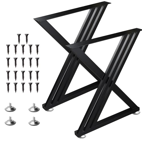 Tischbeine aus Metall (70 cm hoch, Set à 2) – Perfekt für DIY-Möbel wie Esstische, Kücheninseln oder Schreibtische. Aus stabilem Eisen im Design.Ideal für Werkbank & Homeoffice. von SERdeerCH