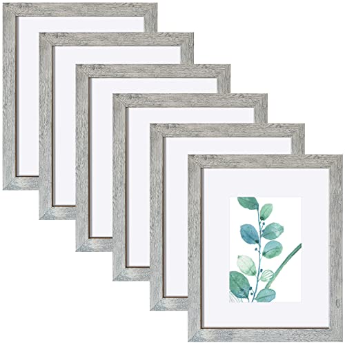 Bilderrahmen 20,3 x 25,4 cm, Hellgrau, 6 Stück, Display-Bilder 12,7 x 17,8 cm mit Passepartout oder 20,3 x 25 Bilderrahmen 20,3 x 25,4 cm, Hellgrau, 6 Stück, Display-Bilder 12,7 x 17,8 cm mit Passepartout oder 20,3 x 25 von SESEAT